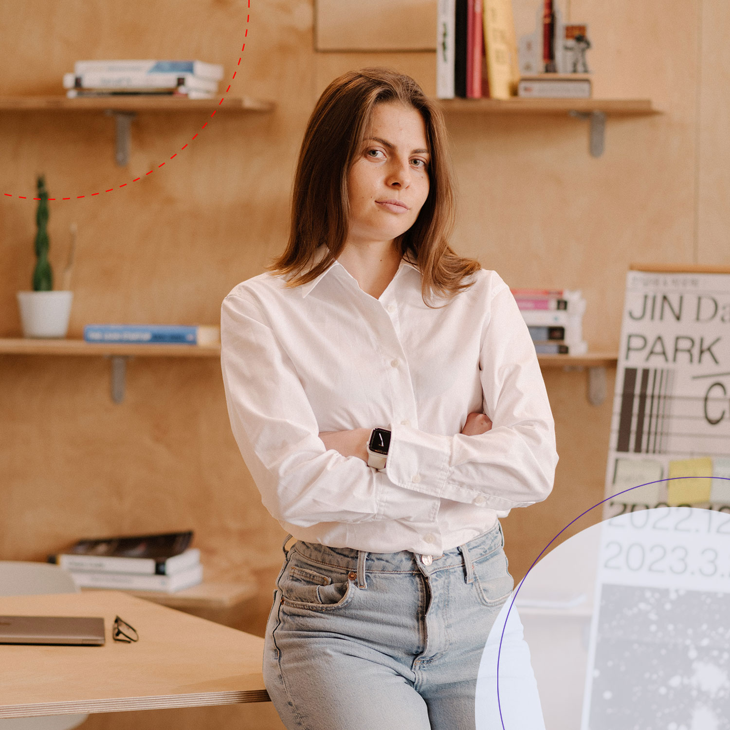 Darinka standing in her studio